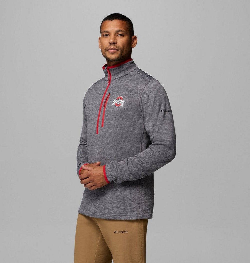 Men's Grid Fleece Half-Zip Pullover - Gray