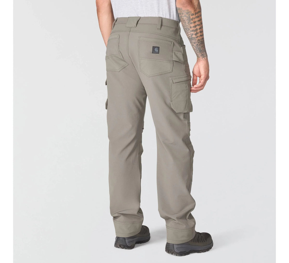 Men's Stretch Double-Knee Cargo Work Pants - Gray