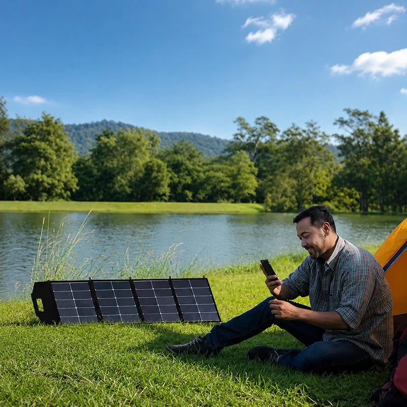 Foldable Solar Charger for Portable Battery