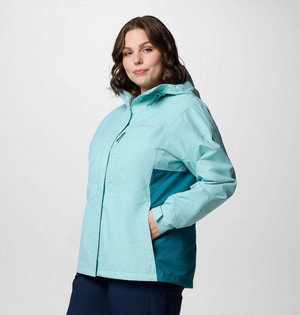 Women's Plus Size Waterproof Rain Jacket - Navy