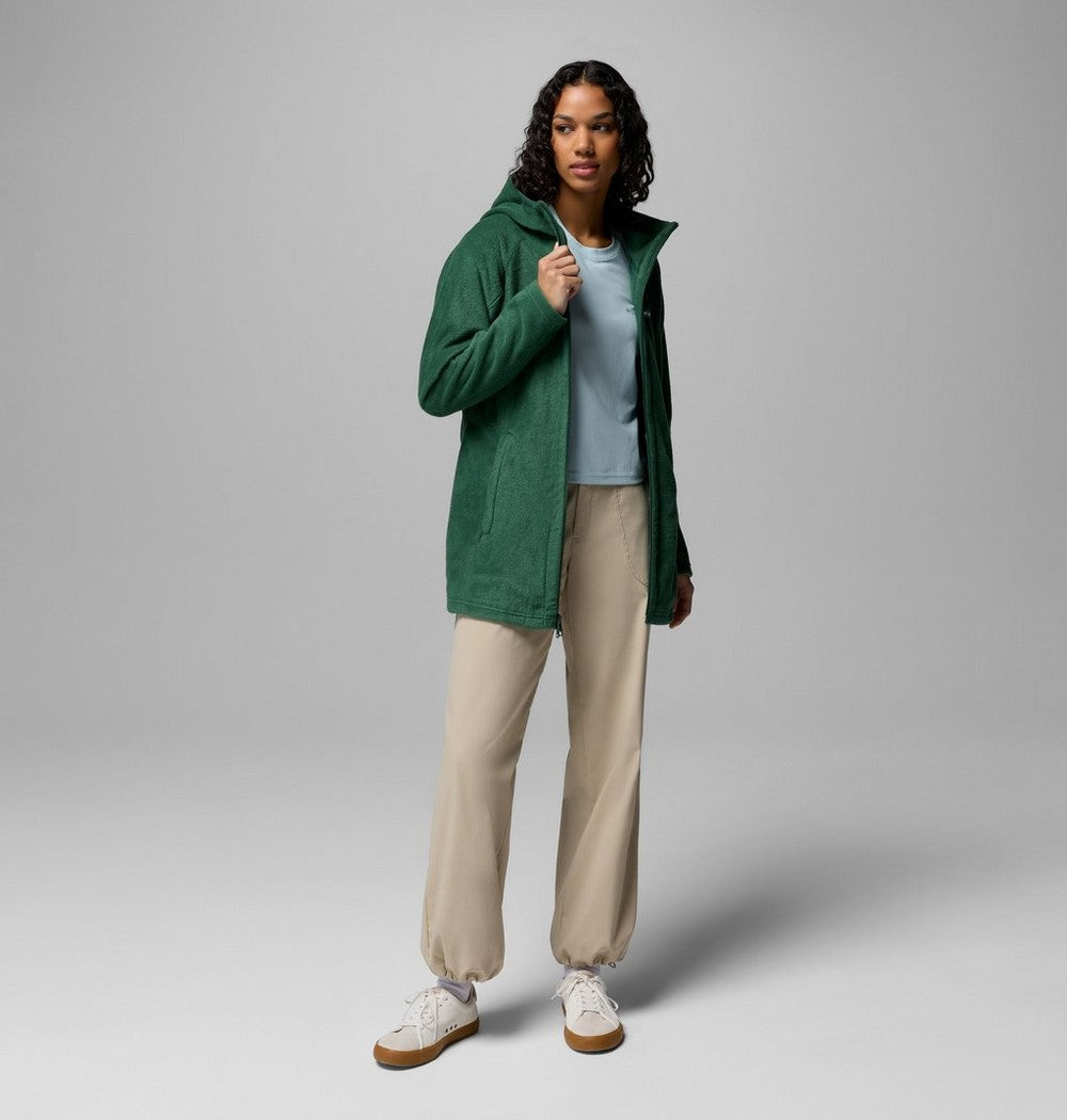 Women's Long Fleece Hoodie - Pink