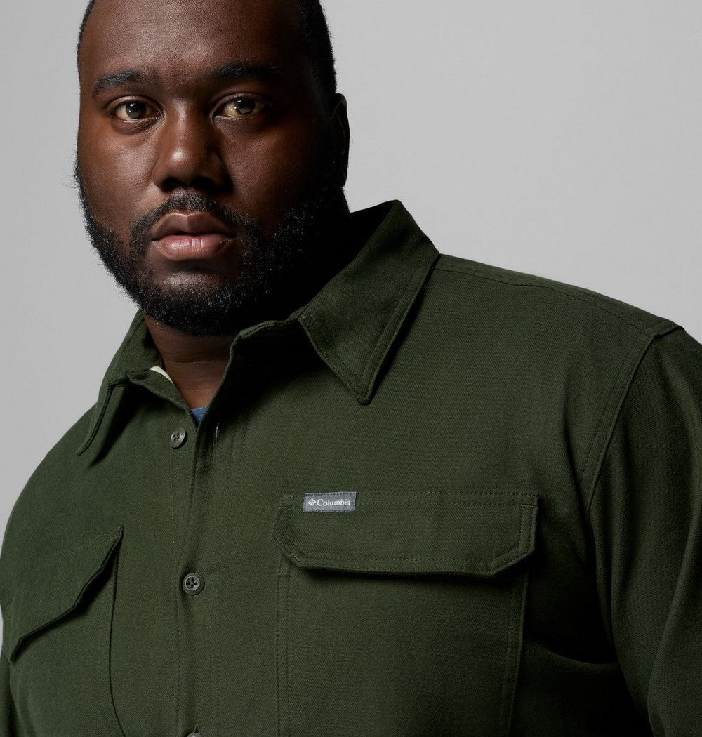 Men's Big Fleece-Lined Shirt Jacket - Blue