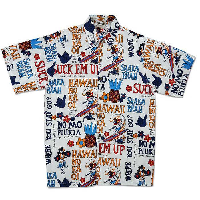 Pidgin English (White) Hawaiian Shirts