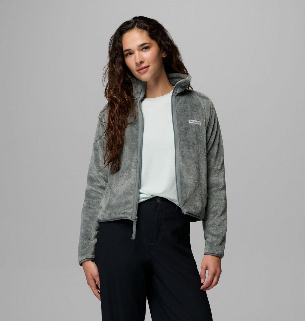 Women's Cropped Sherpa Full-Zip Fleece - Green
