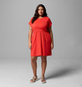 Women's Plus Short Sleeve Sun Dress - Navy