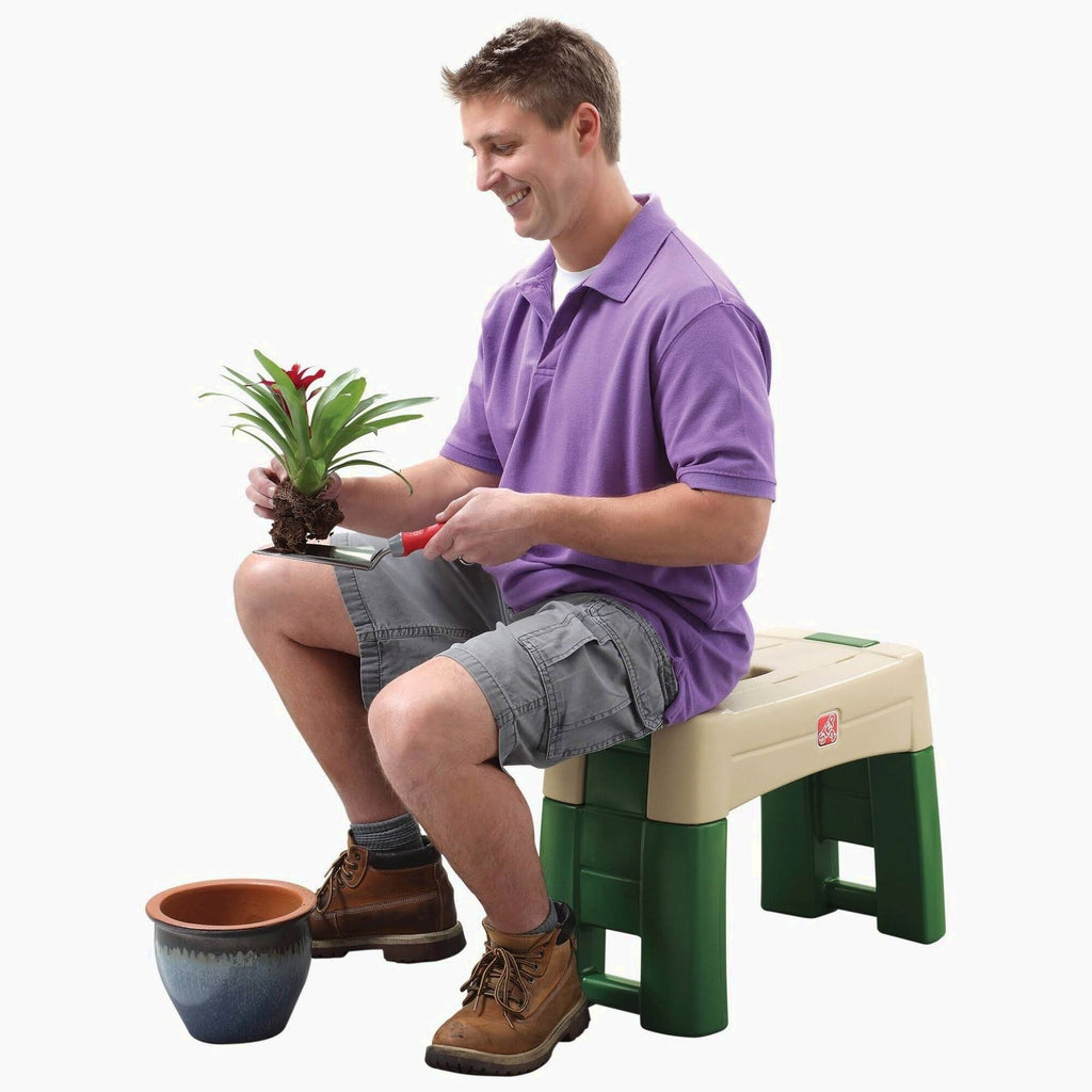 Step 2 Garden Kneeler Seat, Green - 16.25 in H x 21.75 in W x 10.75 in D