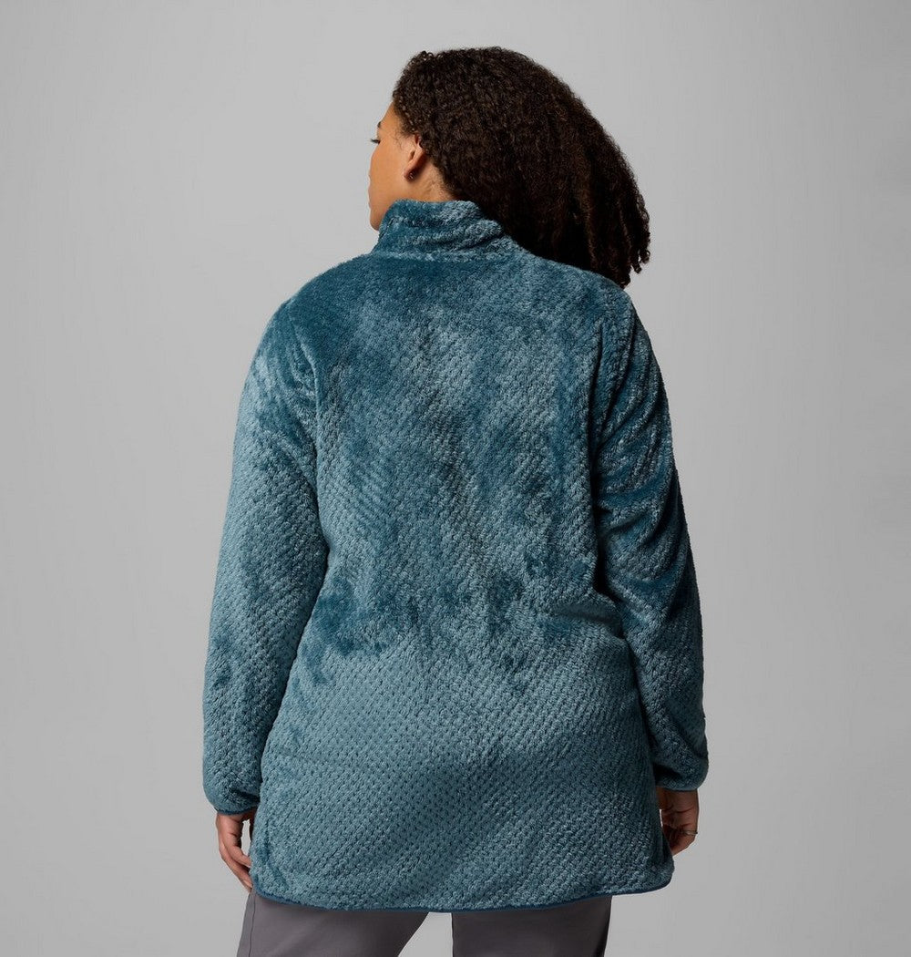 Women's Plus Long Full-Zip Fleece Jacket - Blue