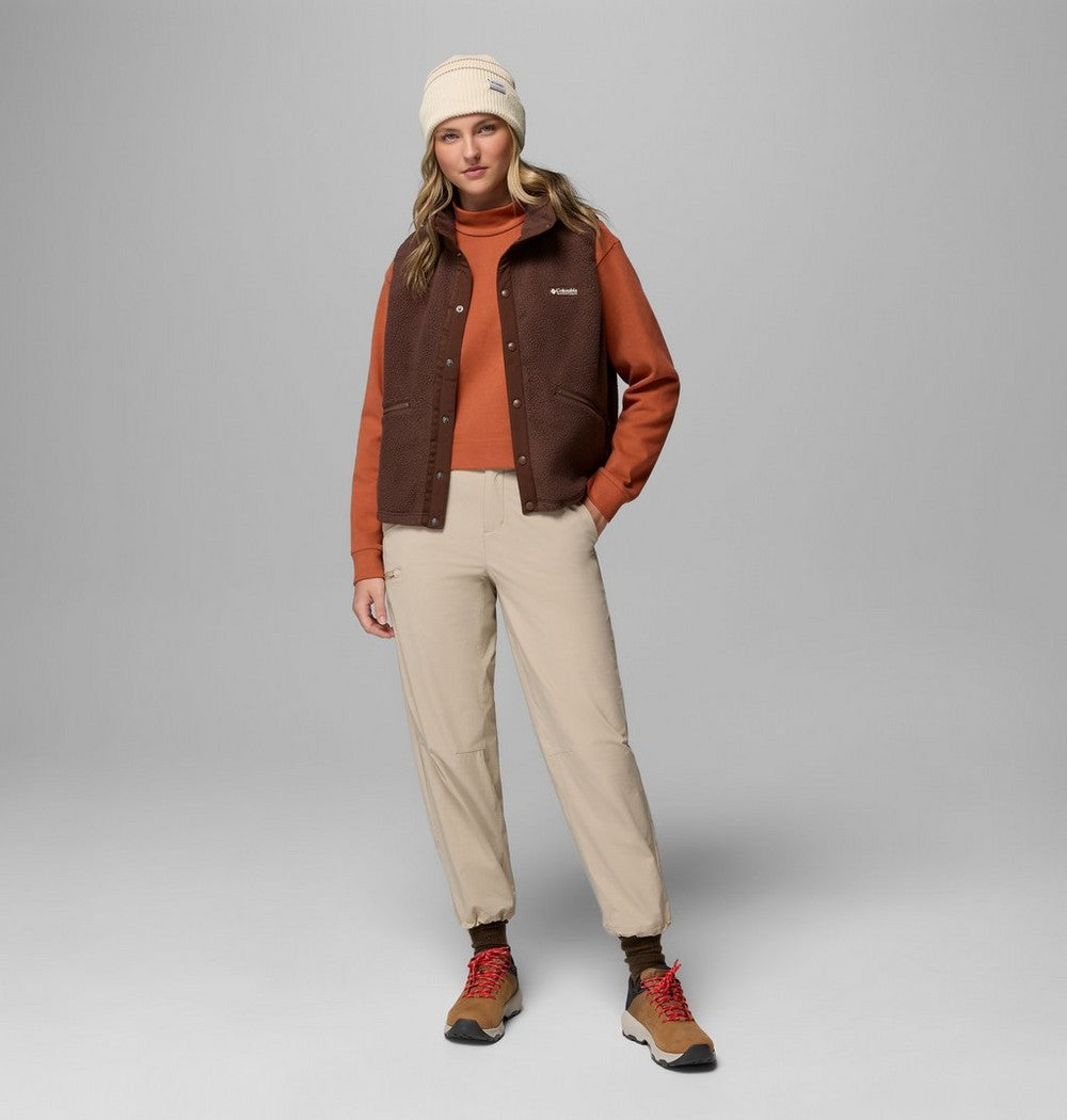 Women's Sherpa Fleece Vest - Black