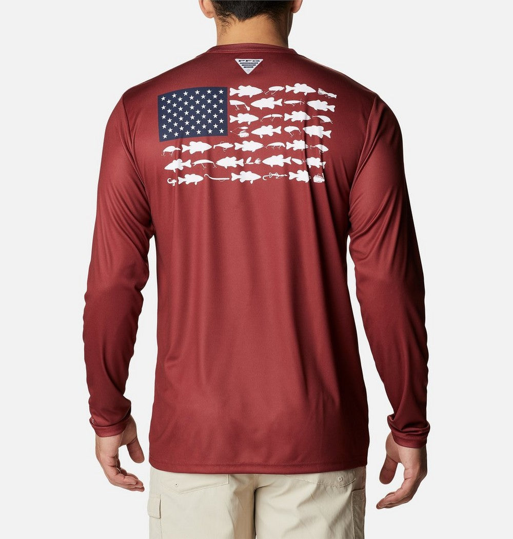 Men's Long Sleeve Fishing Shirt - Blue Navy