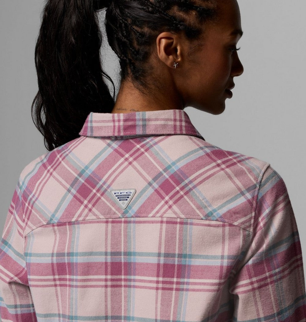 Women's Stretch Fishing Flannel Shirt - Plaid