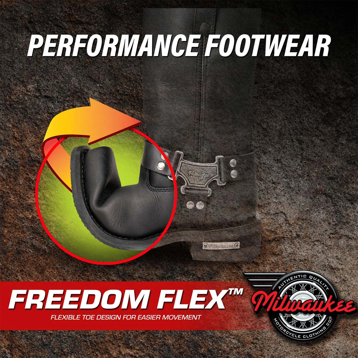 Men's Harness Motorcycle Boots - Black