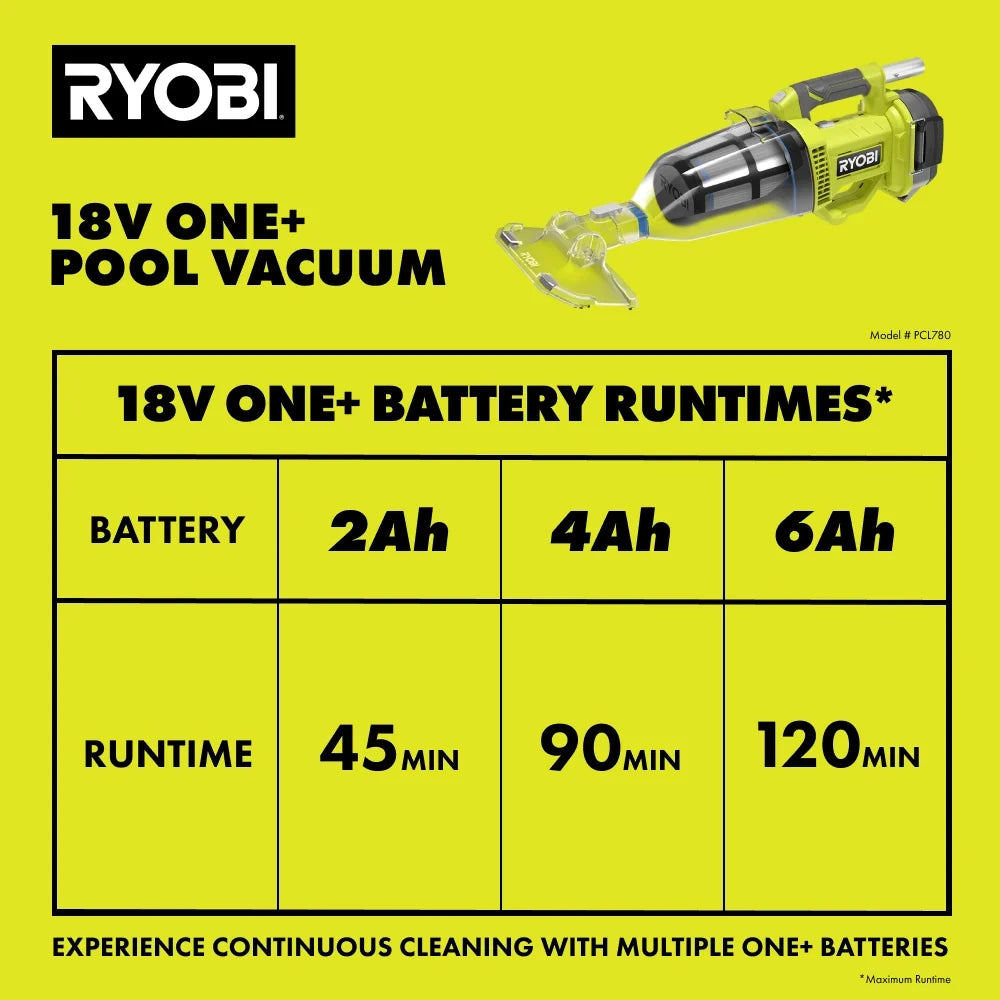 18V Cordless Handheld Pool Vacuum