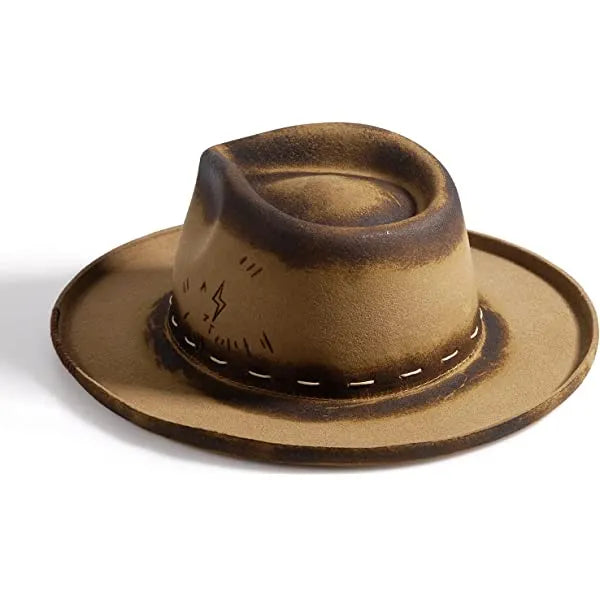 Vintage Fedora Lightning Hat-Camel Code