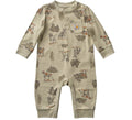 Baby Boys' Long Sleeve Dog Print Coverall - Tan