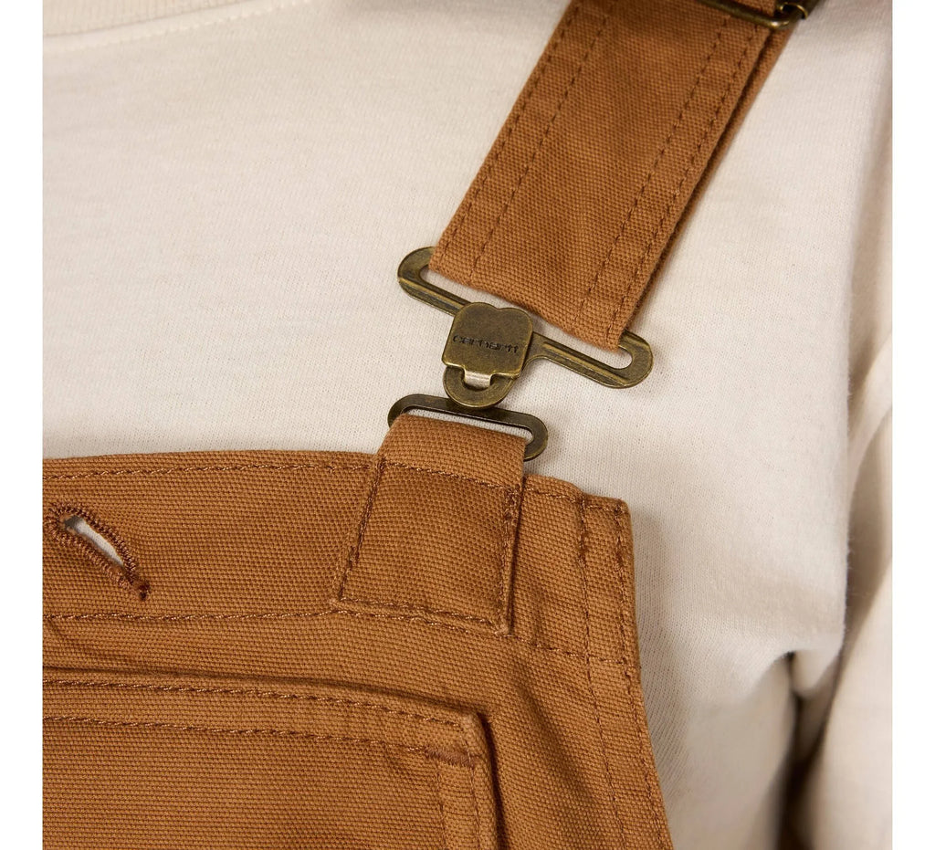 Women's Stretch Canvas Bib Overalls - Brown