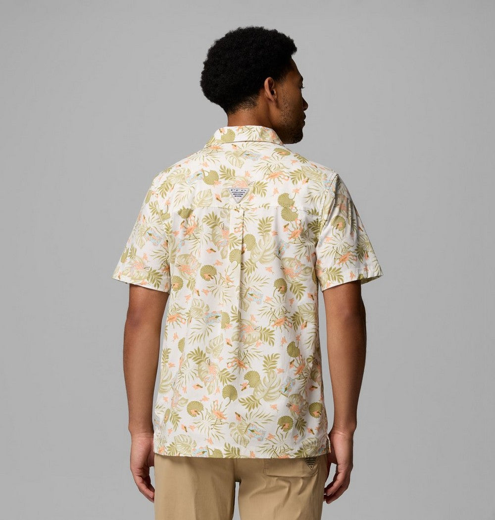 Men's Short-Sleeve Cotton Camp Shirt - Gray