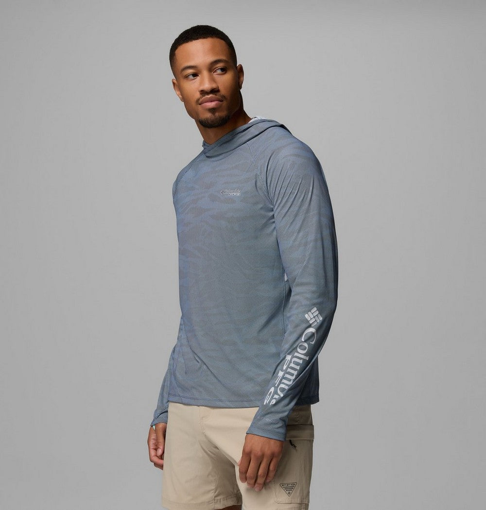 Men's UPF 50 Cooling Fishing Hoodie - Blue