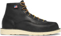 Six-Inch Plain-Toe Work Boots - Black