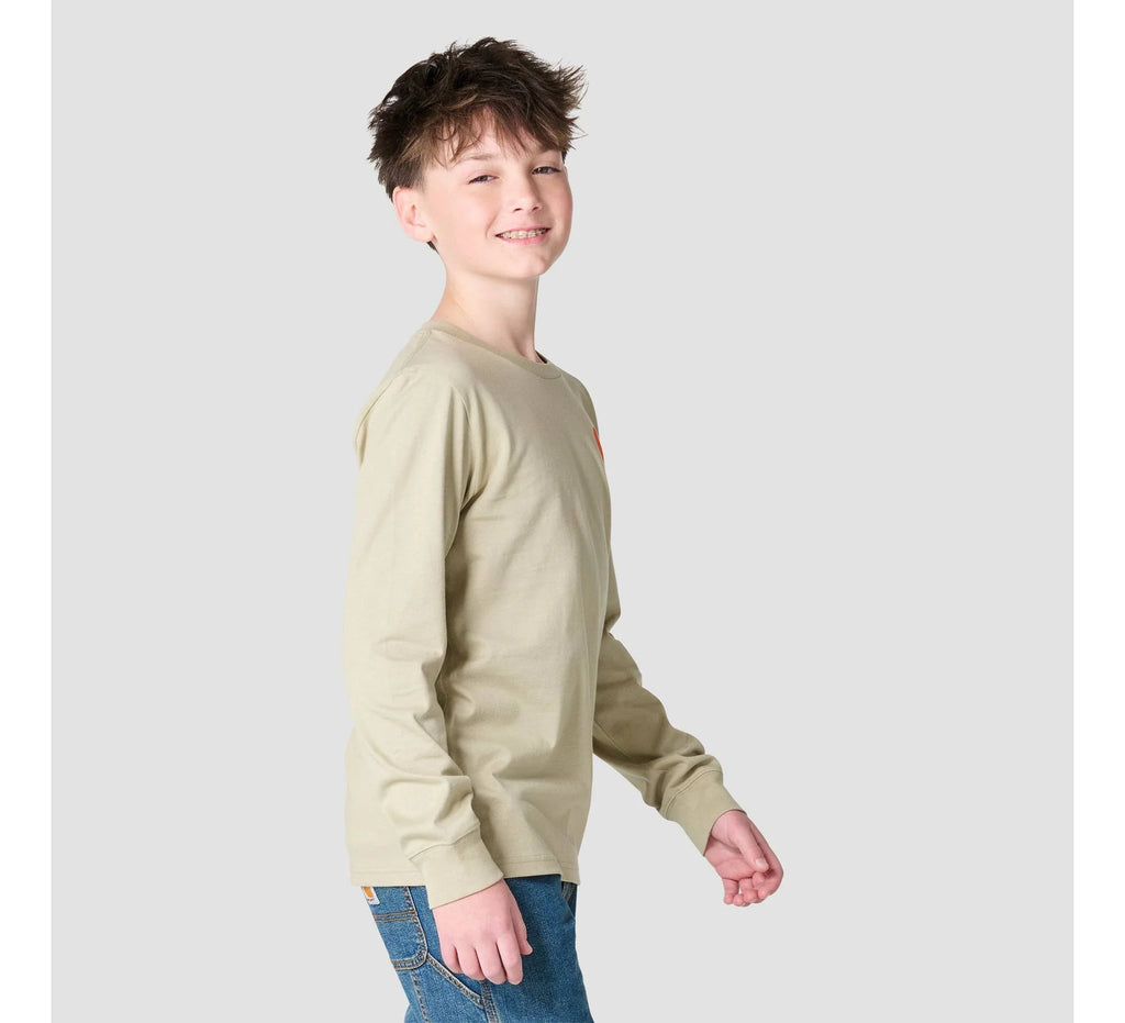 Boys' Long-Sleeve Skull Graphic T-Shirt - Tan