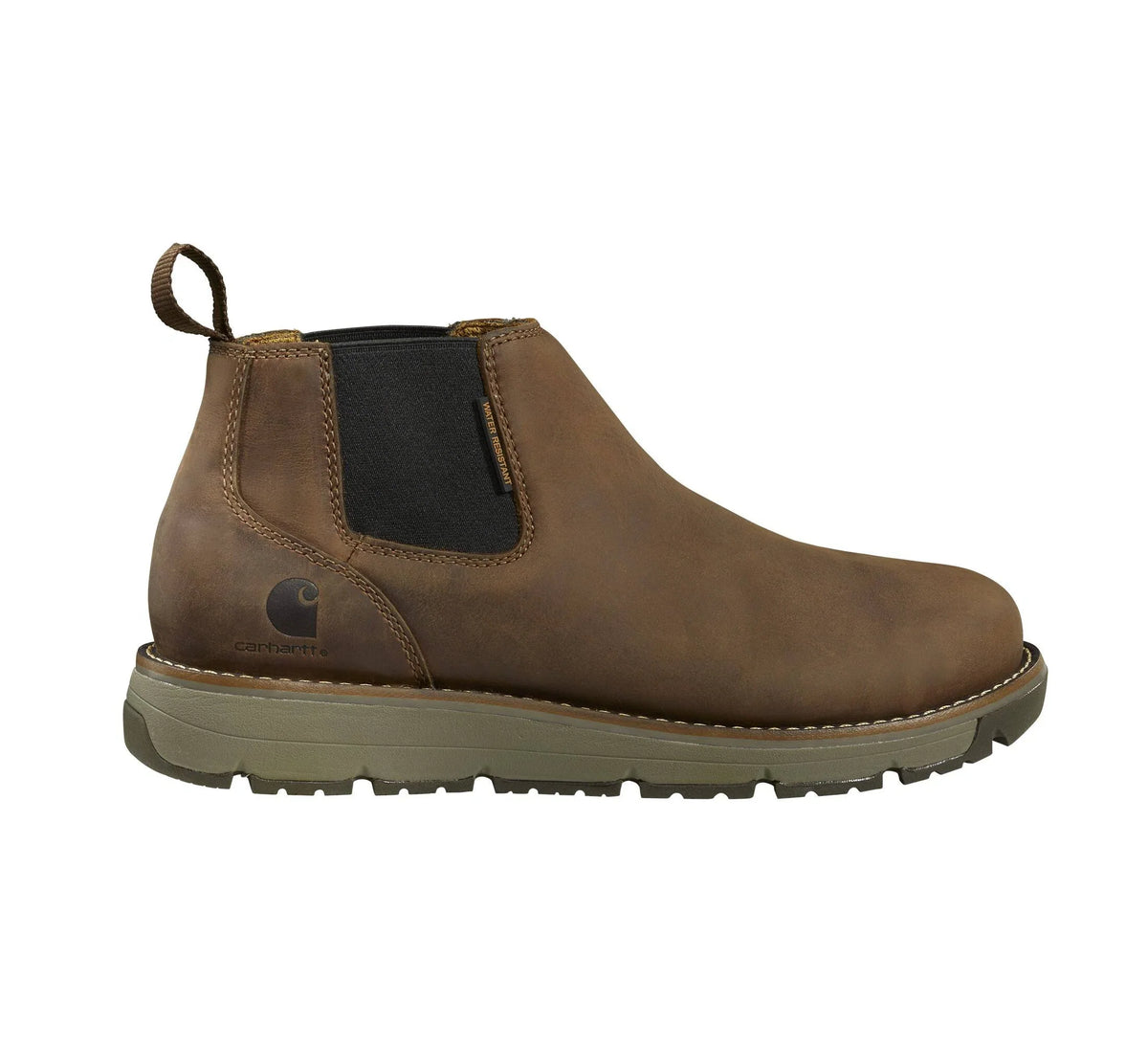 Men's Water-Resistant Steel Toe Pull-On Boot - Brown