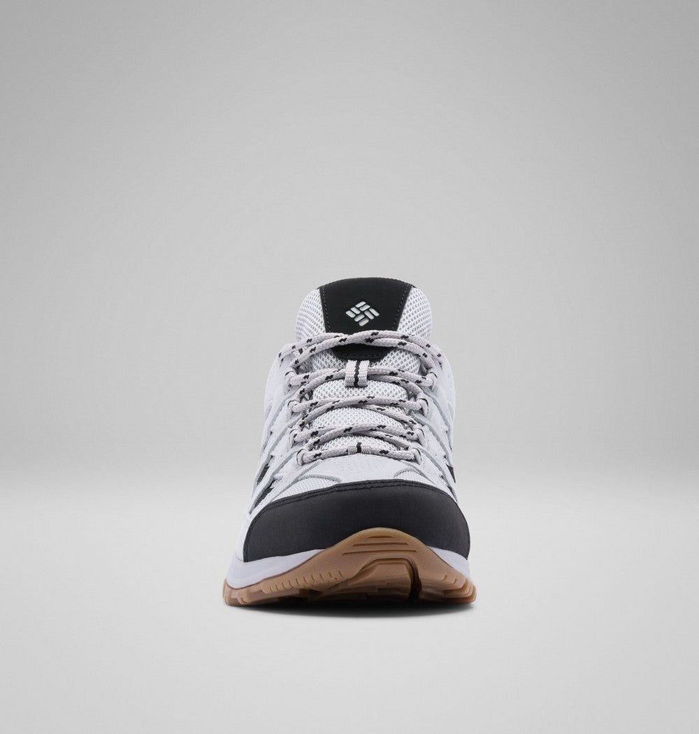 Men's Leather And Mesh Hiking Shoes - Gray