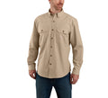 Men's Loose Chambray Button-Down Work Shirt - Tan
