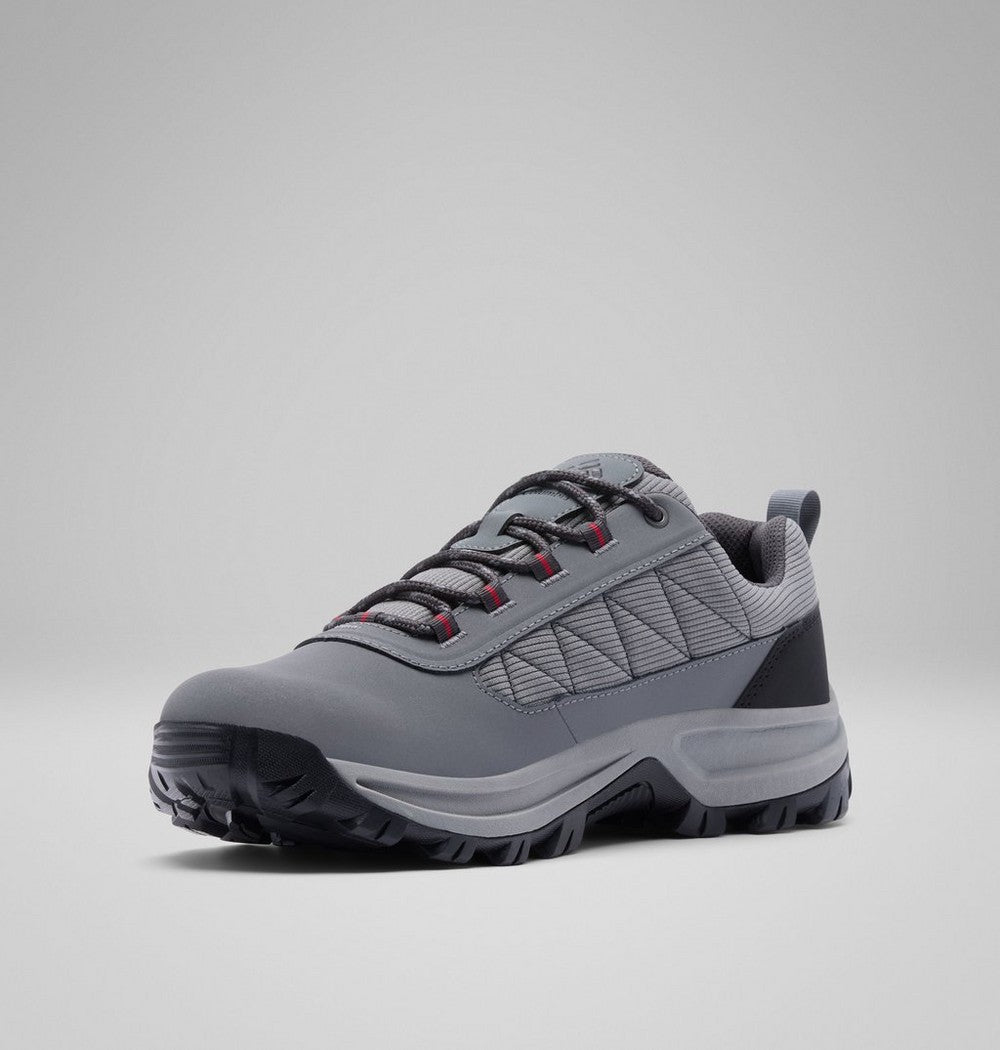 Men's Waterproof Low Hiking Shoe - Gray Red