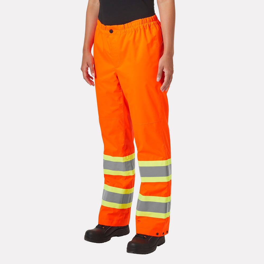 Women's High-Visibility Waterproof Shell Pants - Orange