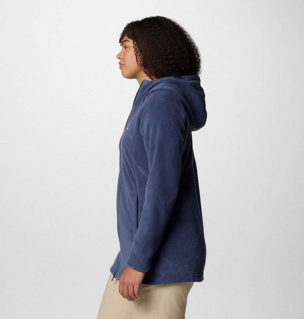 Women's Long Fleece Hoodie - Pink