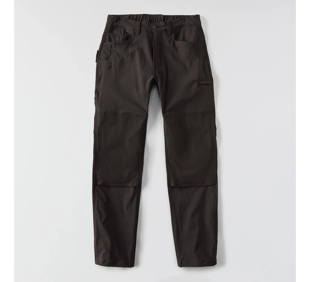 Water-Resistant Tapered Work Pants - Mud Gray
