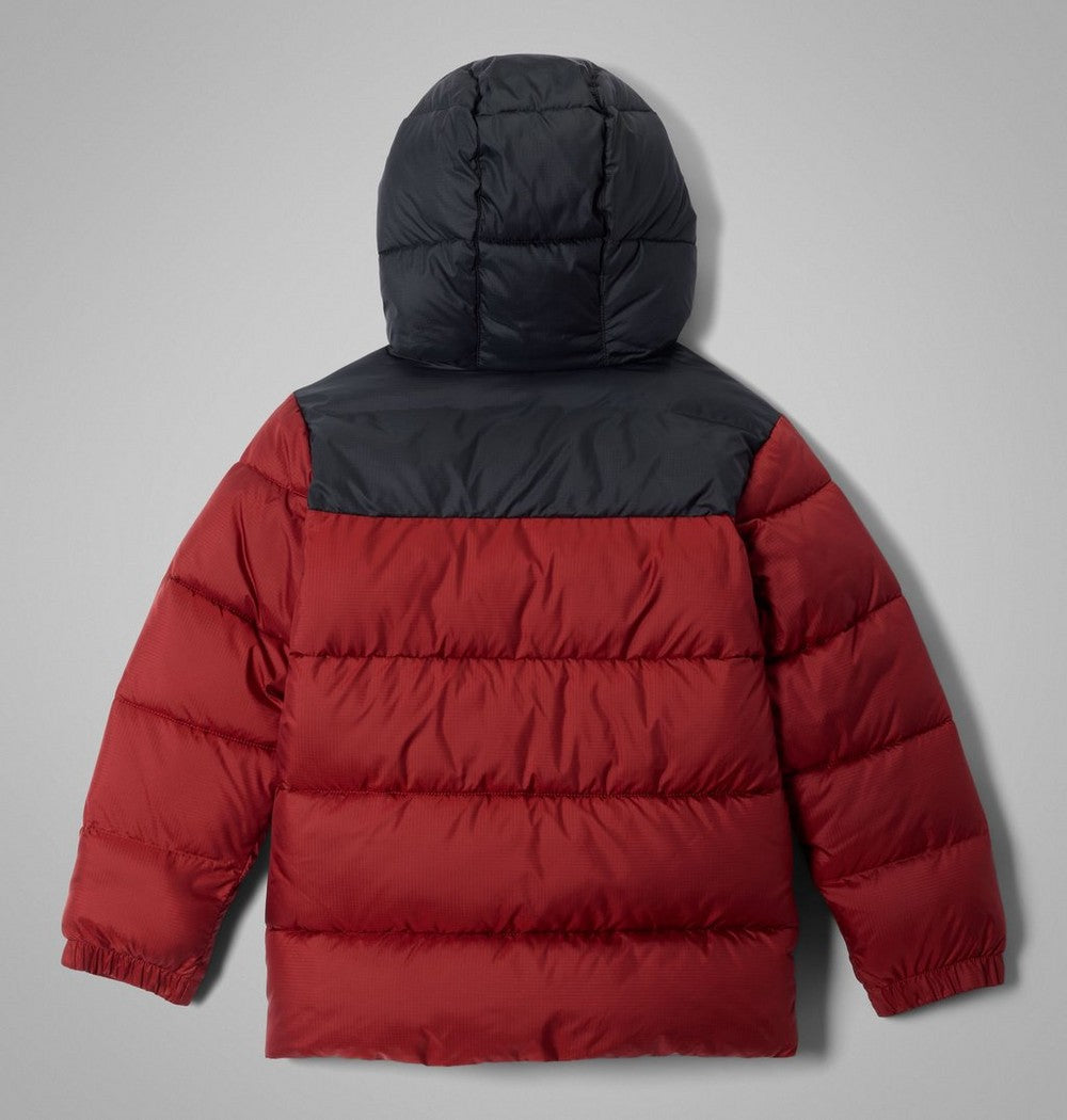 Kids' Hooded Insulated Puffer Jacket - Red Black