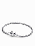 Sterling Silver Heart Clasp Chain Bracelet