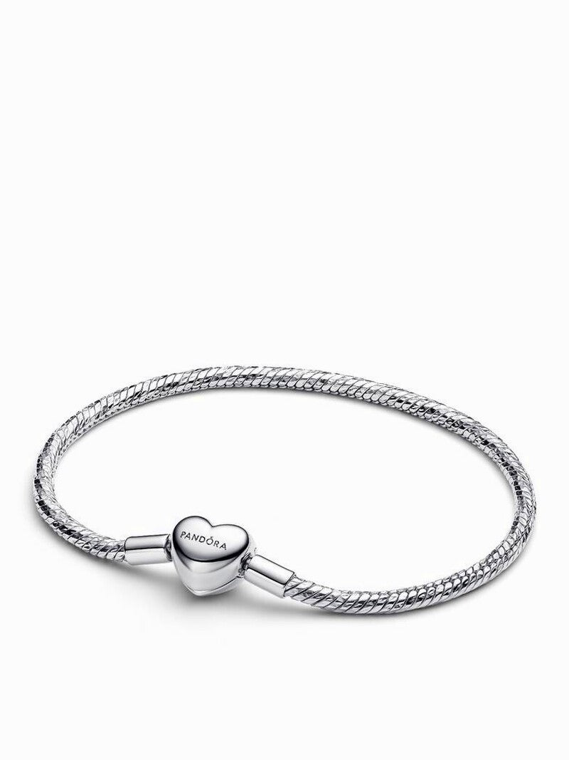 Sterling Silver Heart Clasp Chain Bracelet