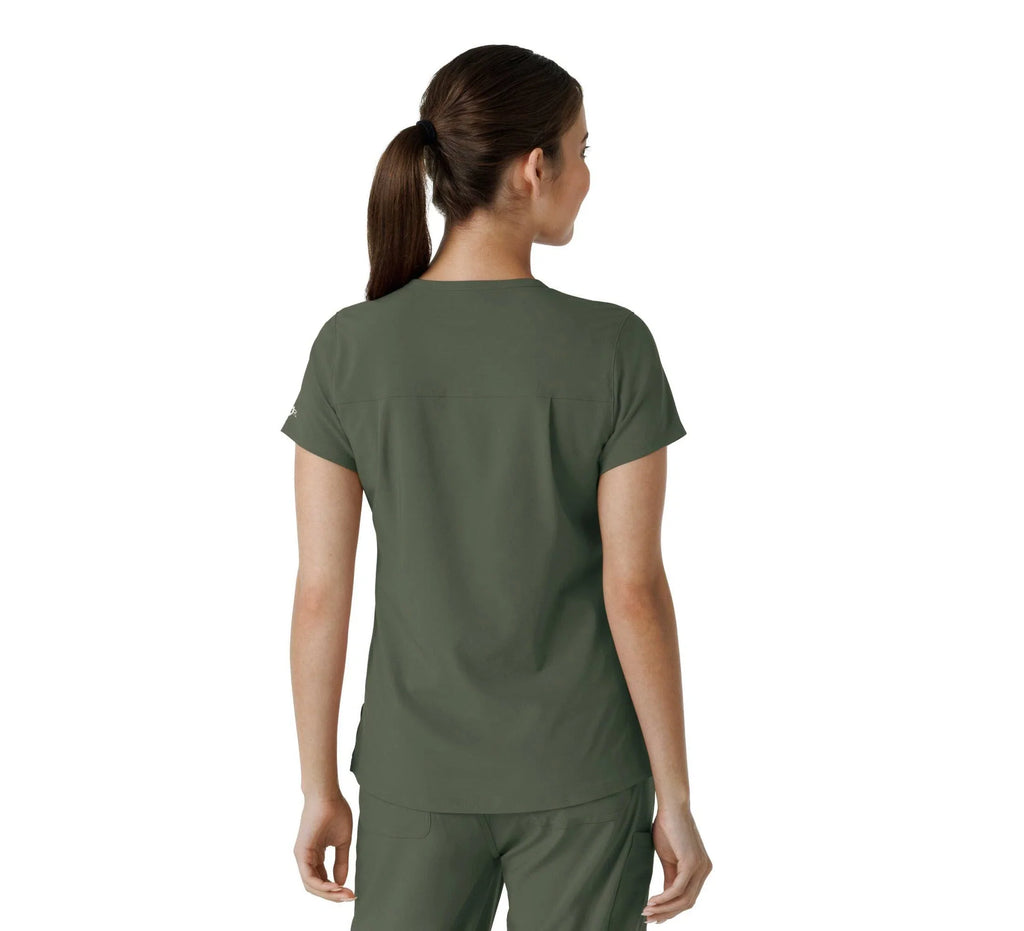 Women's V-Neck Tuck-In Scrub Top - Mint
