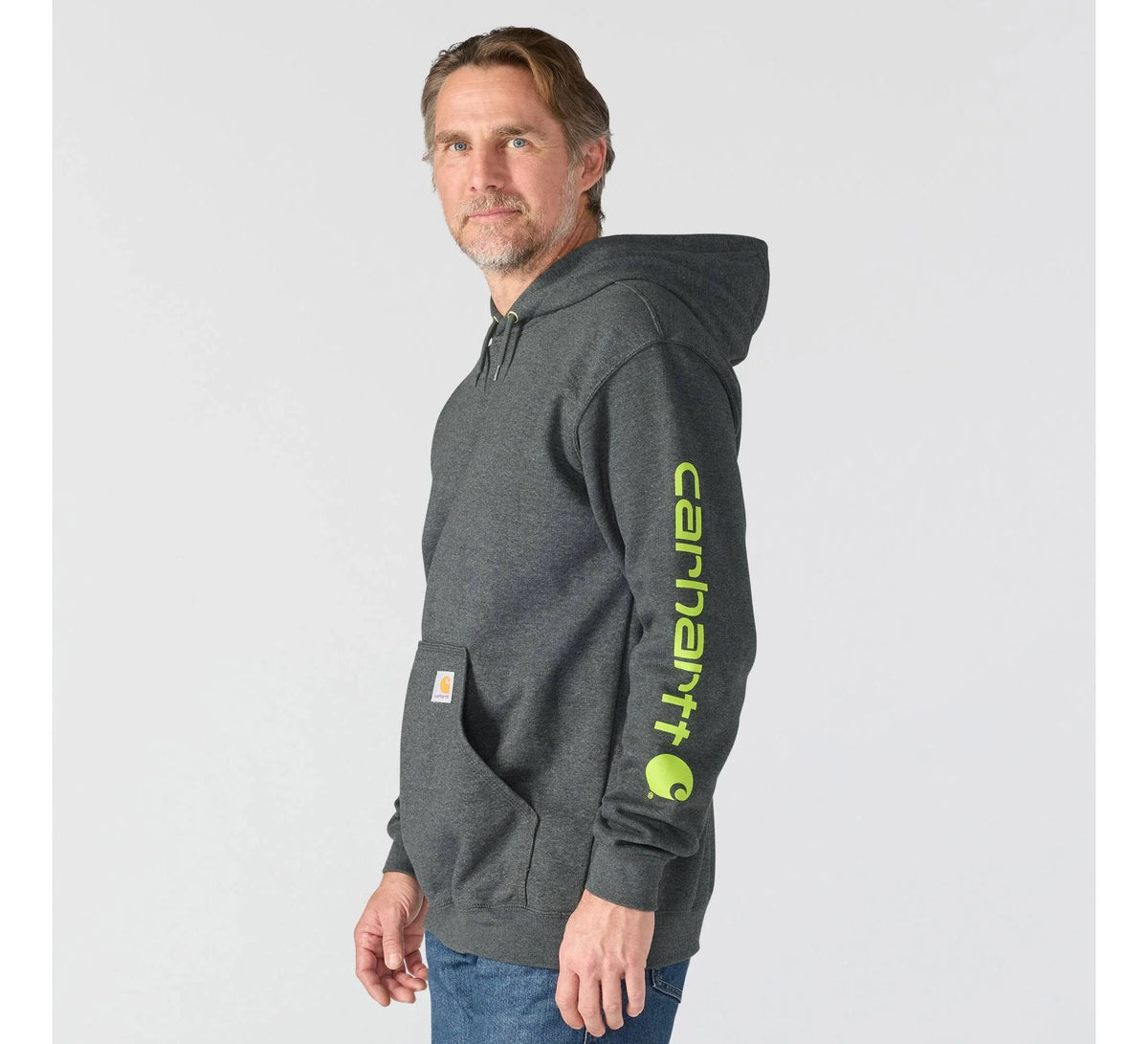 Men's Fleece Pullover Hoodie - Heather Gray