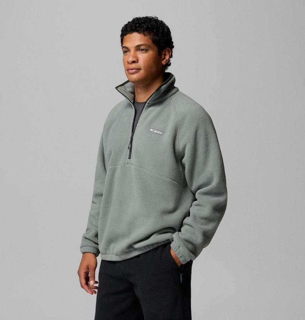 Men's Fleece Half-Zip Pullover - Dark Grey