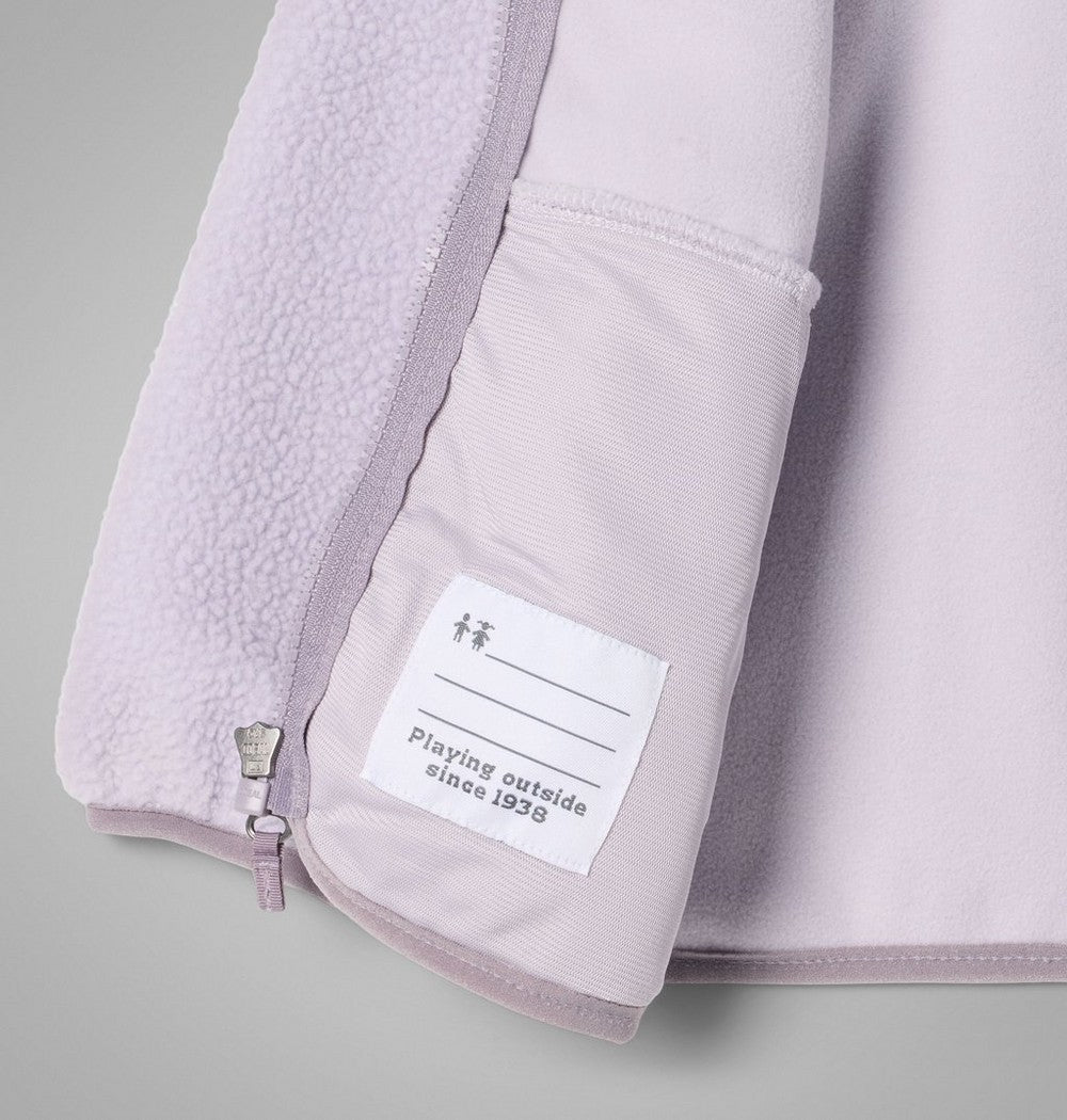 Toddler Hooded Sherpa Full-Zip Jacket - Lavender
