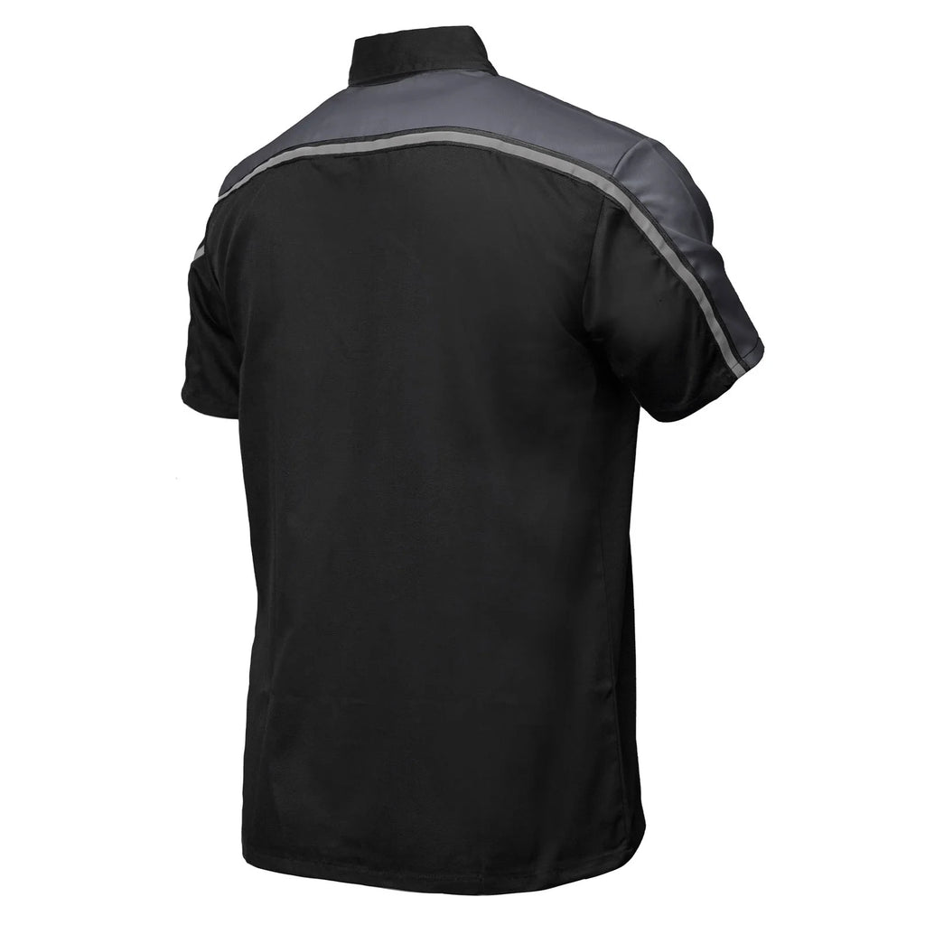 Men's Reflective Mechanic Shirt - Black Gray