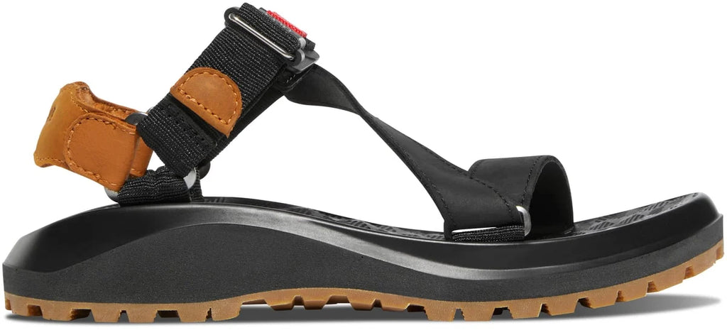 Leather Strap Sandal With Magnetic Buckle - Navy