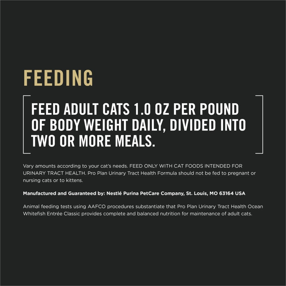 Purina Pro Plan Urinary Tract Health Ocean Whitefish Wet Cat Food 5.5 oz Cans 24 Pack