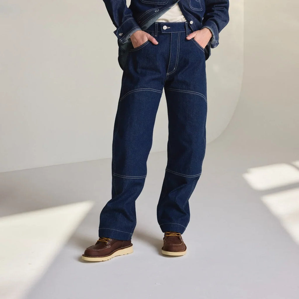 Women's Double-Knee Denim Work Pants - Indigo