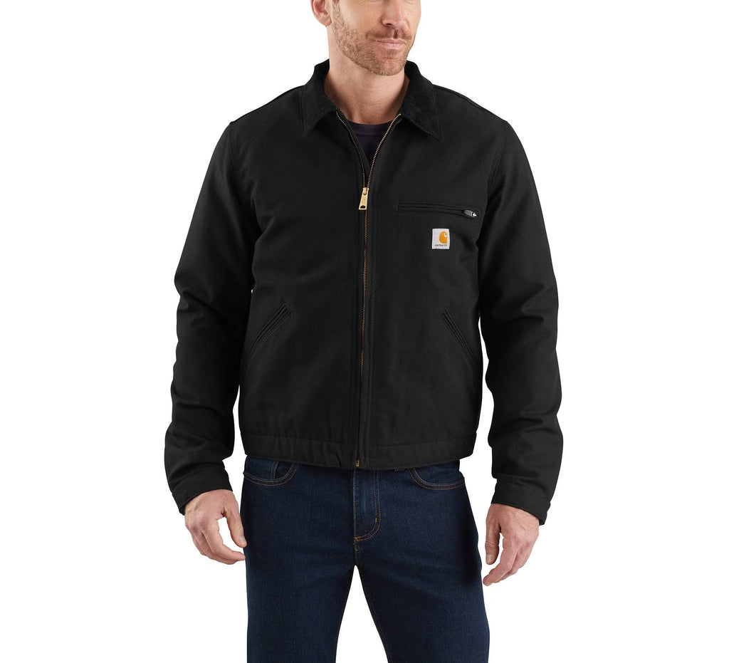 Men's Blanket-Lined Cotton Work Jacket - Brown