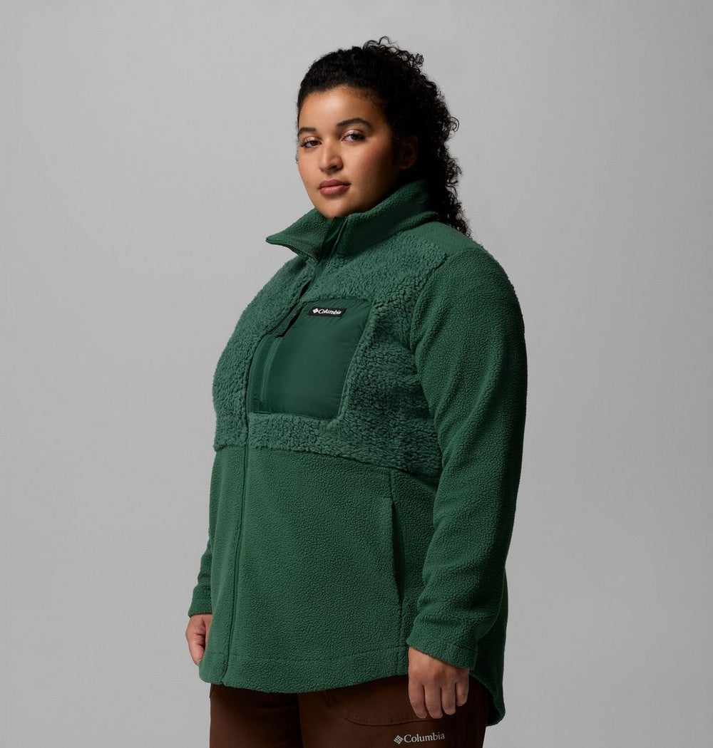 Women's Plus Sherpa Full-Zip Fleece - Grey