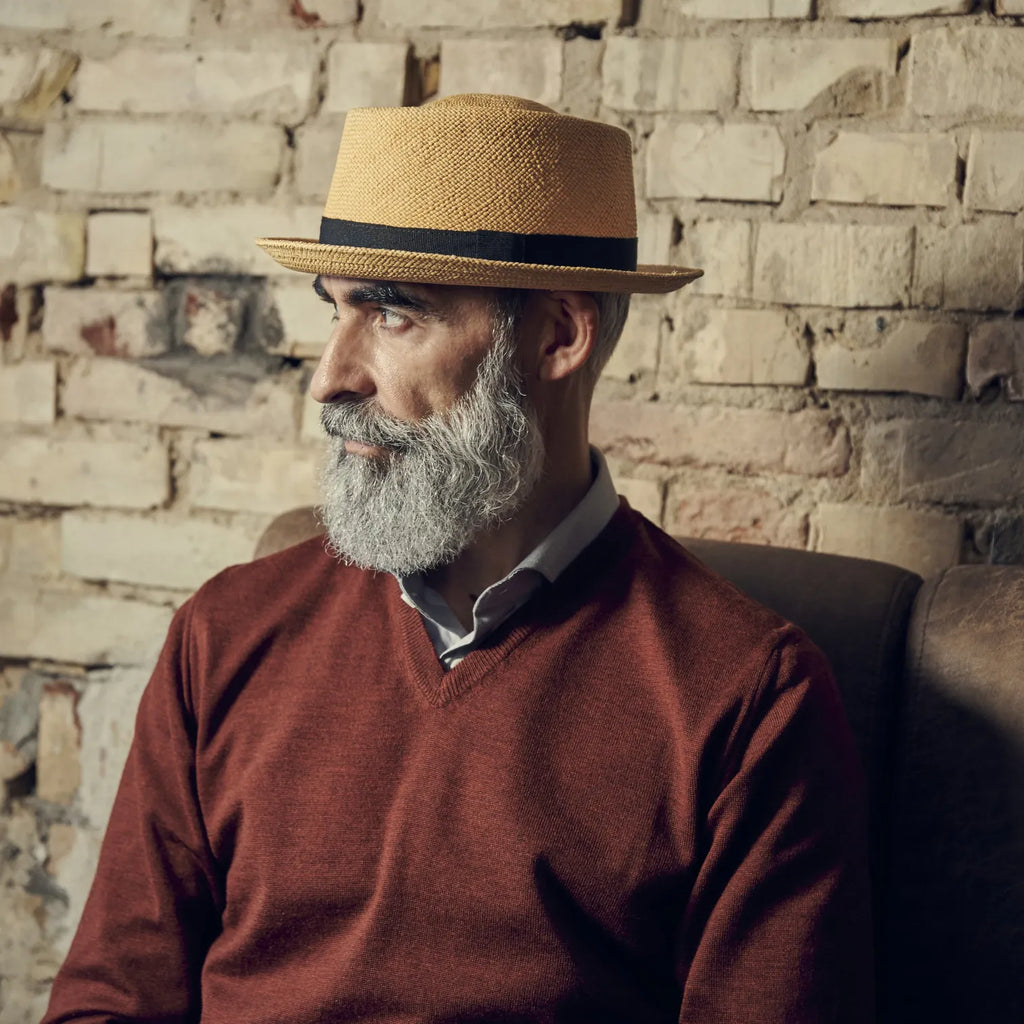 Foldable Panama Hat With Black Band