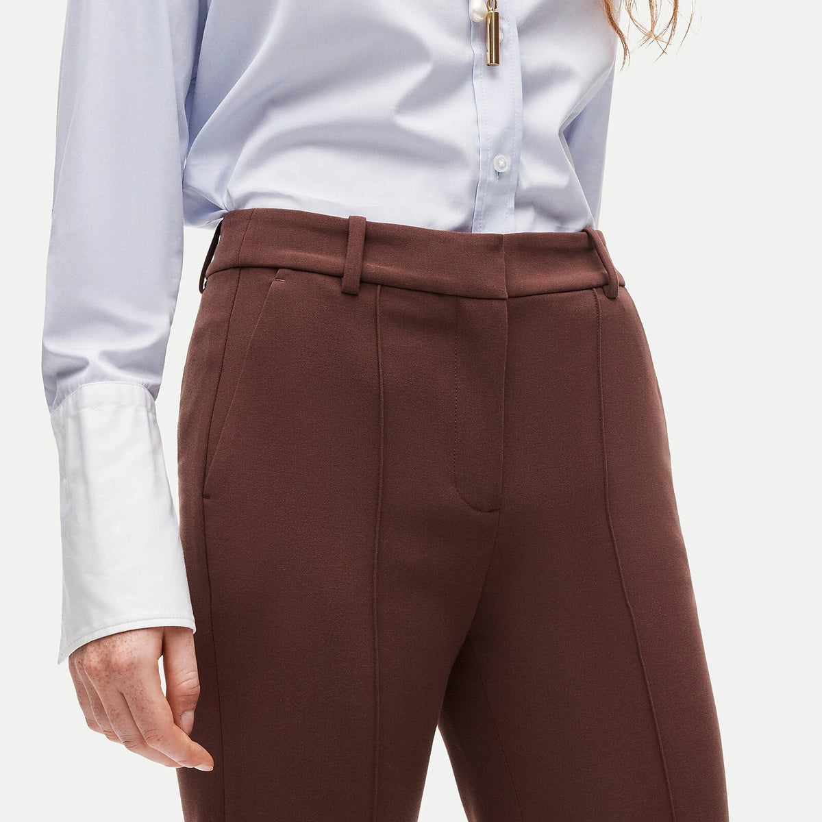 Women's High-Rise Flared Stretch Pants - Gray