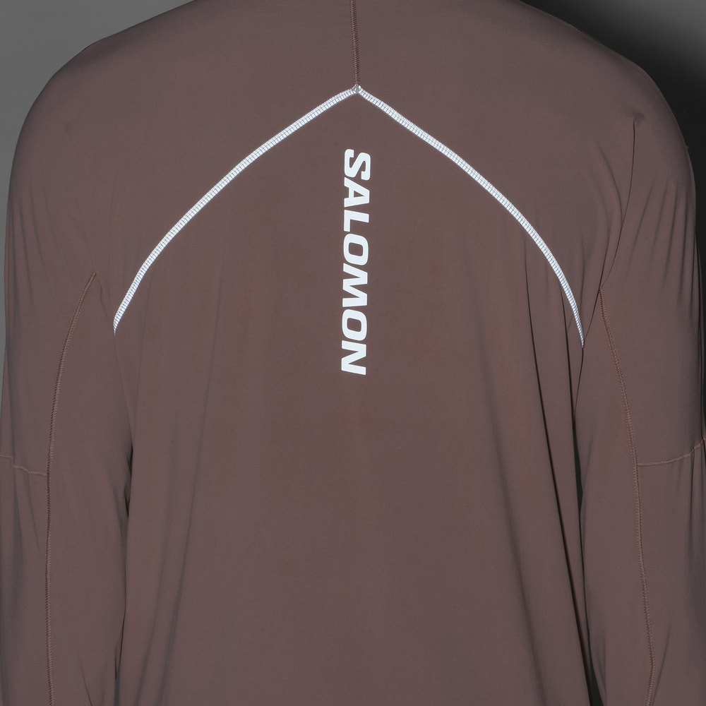Men's Half-Zip Running Hoodie - Tan