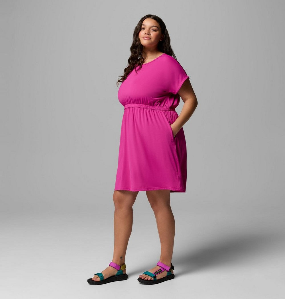 Women's Plus Short Sleeve Sun Dress - Navy