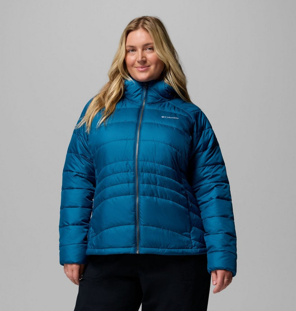 Women's Plus Size Insulated Hooded Jacket - Blue