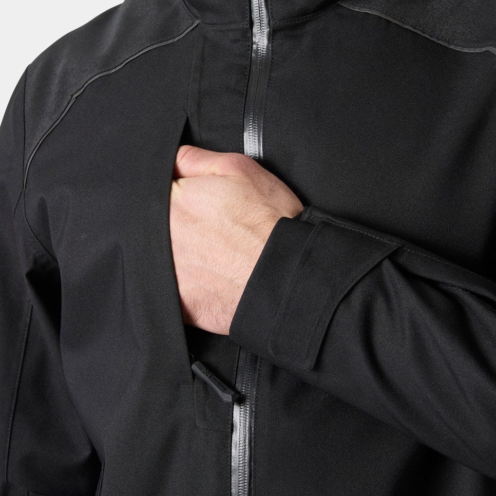 Waterproof Stretch Shell Work Jacket - Black