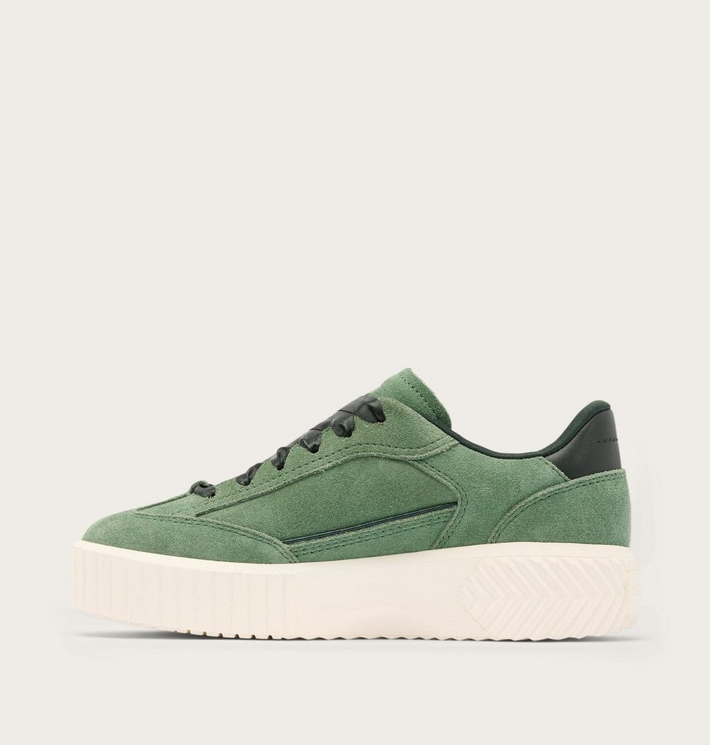 Women's T-Toe Leather Sneaker - Green